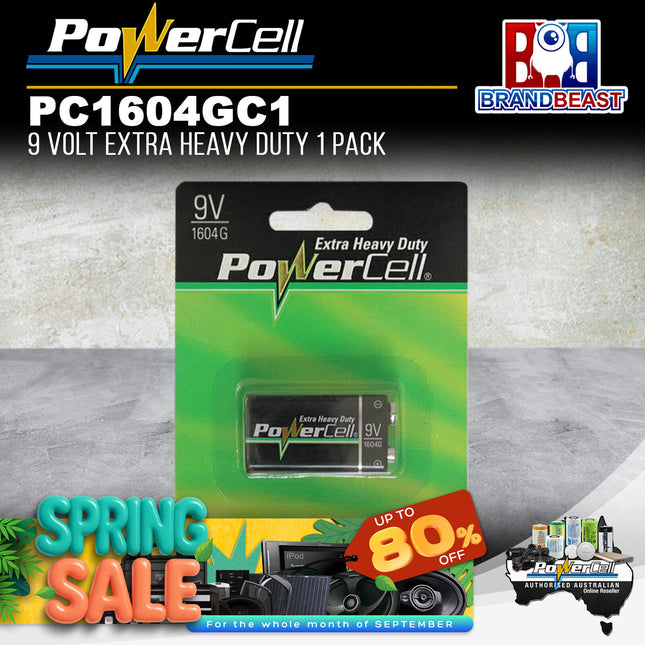 PowerCell PC1604GC1 9V Extra Heavy Duty Battery