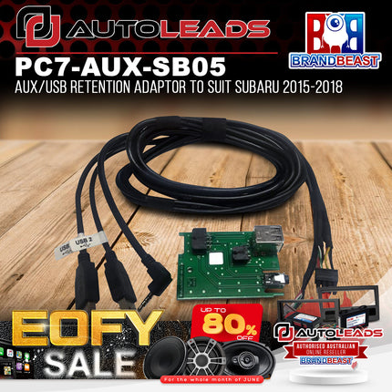 Autoleads PC7-AUX-SB05 AUX/USB Retention Adaptor To Suit Subaru 2015-2018
