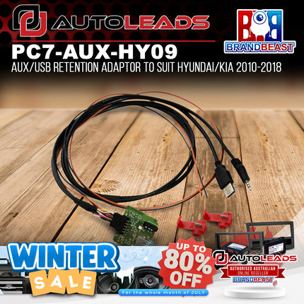 Autoleads PC7-AUX-HY09 AUX/USB Retention Adaptor to Suit Hyundai/Kia 2010-2018