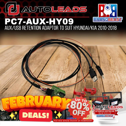 Autoleads PC7-AUX-HY09 AUX/USB Retention Adaptor to Suit Hyundai/Kia 2010-2018