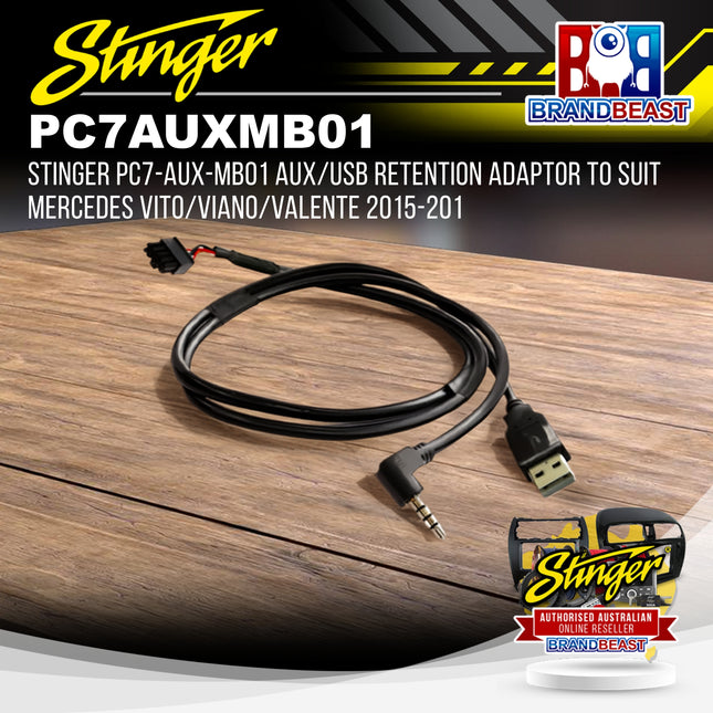 Stinger PC7-AUX-MB01 AUX/USB Retention Adaptor to Suit Mercedes Vito/Viano/Valente 2015-2017