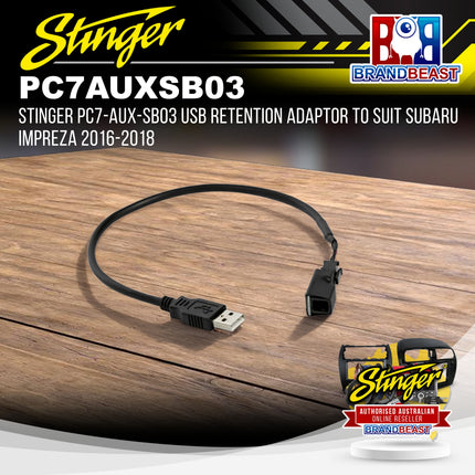 Stinger PC7-AUX-SB03 USB Retention Adaptor to Suit Subaru Impreza 2016-2018