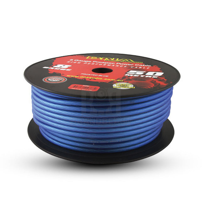 DNA PC8BU 8 Gauge Power Cable Frosted Blue - 50 Metres
