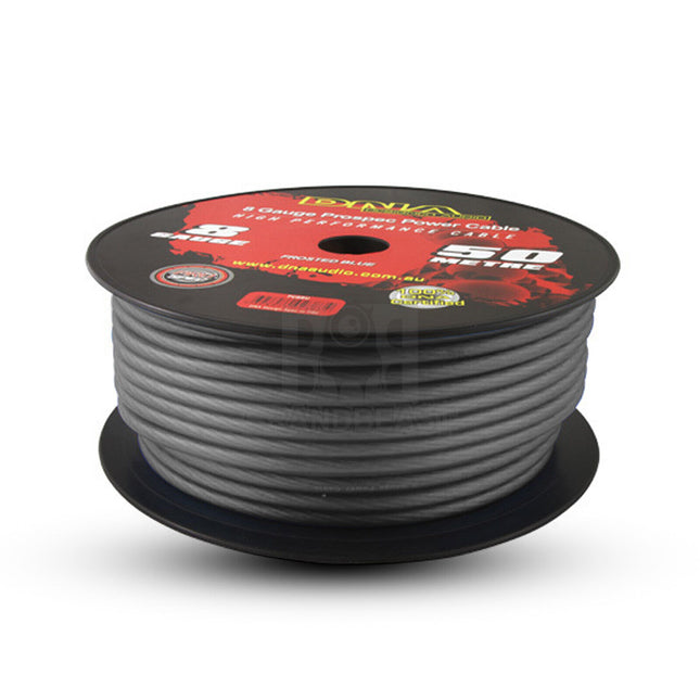 DNA PC8S 8 Gauge Power Cable Frosted Silver - 50 Metres