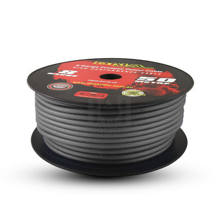 DNA PC8S 8 Gauge Power Cable Frosted Silver - 50 Metres