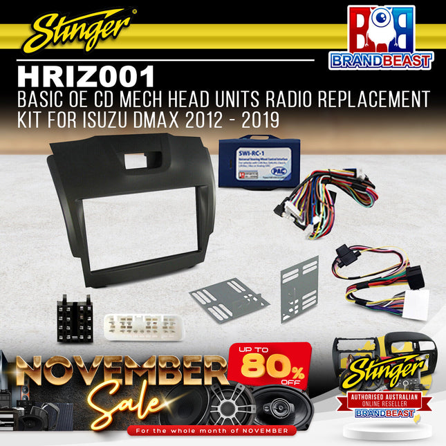 Stinger HRIZ001 Basic OE CD Mech Head Units Radio Replacement Kit For Isuzu DMAX