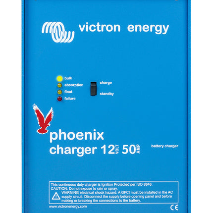Victron Energy PCH012050001 Phoenix Battery Charger 12/50(2+1) 120-240V