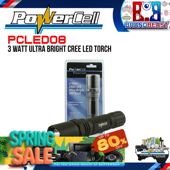 Powercell PCLED08 3 Watt Ultra Bright Cree LED Torch