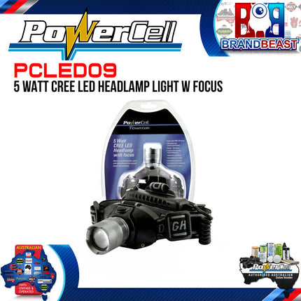 Powercell PCLED09 5 Watt Cree LED Headlamp Light with Focus
