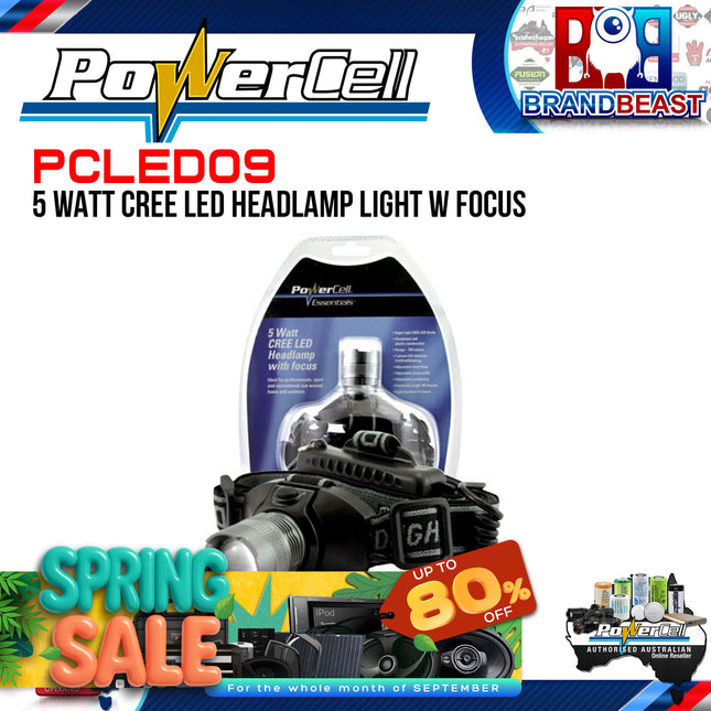 Powercell PCLED09 5 Watt Cree LED Headlamp Light with Focus