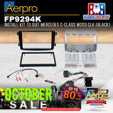 Aerpro FP9294K Double DIN Install Kit to Suit Mercedes C-Class/CLK