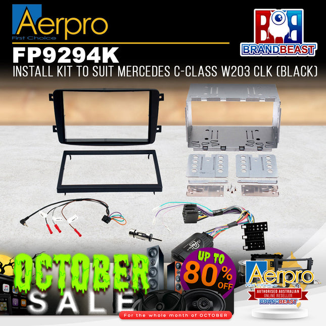 Aerpro FP9294K Double DIN Install Kit to Suit Mercedes C-Class/CLK