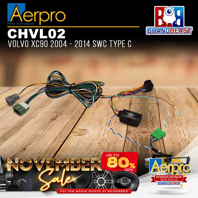 Aerpro CHVL02 Steering Wheel Control Harness Suit Volvo XC90