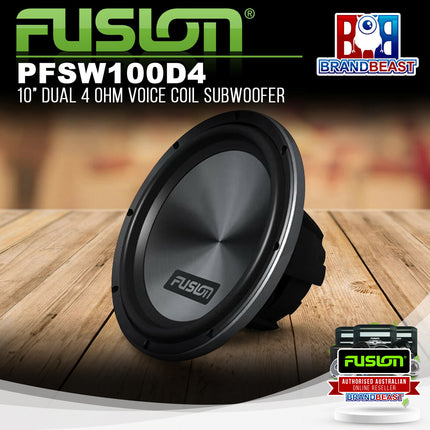 Fusion PF-SW100D4 10" Dual 4 Ohm Voice Coil Subwoofer