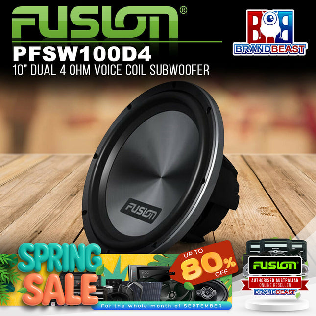 Fusion PF-SW100D4 10" Dual 4 Ohm Voice Coil Subwoofer