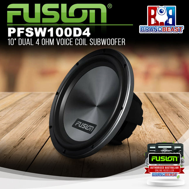 Fusion PF-SW100D4 10" Dual 4 Ohm Voice Coil Subwoofer