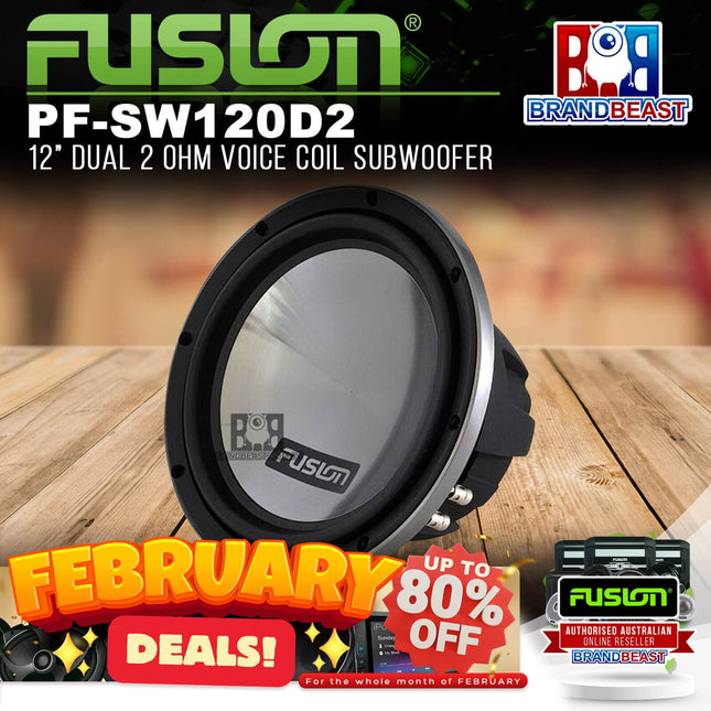 Fusion PF-SW120D2 12‚Äù Dual 2 Ohm Voice Coil Subwoofer