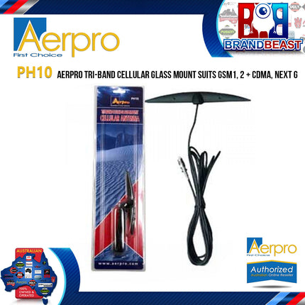 Aerpro PH10 Tri-Band Cellular Glass Mount Suits GSM1, 2 + CDMA, Next G