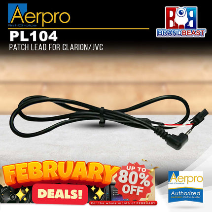 Aerpro PL104 Patch Lead for Clarion/JVC