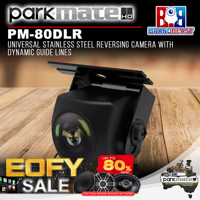 Parkmate PM-80DLR Universal Stainless Steel Reversing Camera With Dynamic Guide Lines