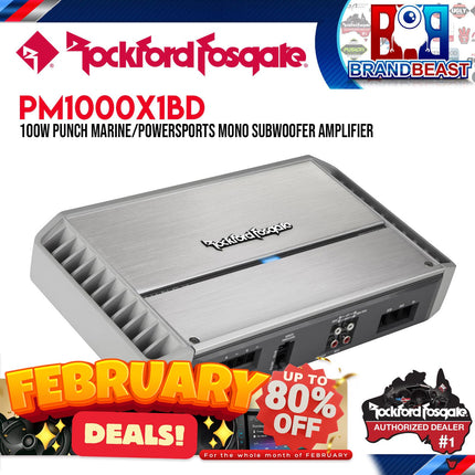 Rockford Fosgate PM1000X1bd Punch Marine 1,000 Watt Class-bd Mono Amplifier