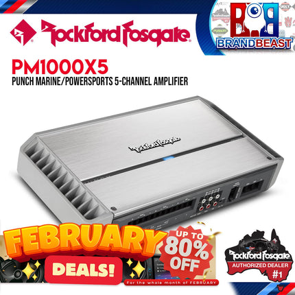 Rockford Fosgate PM1000X5 Punch Marine 1,000 Watt Class-bd 5-Channel Amplifier