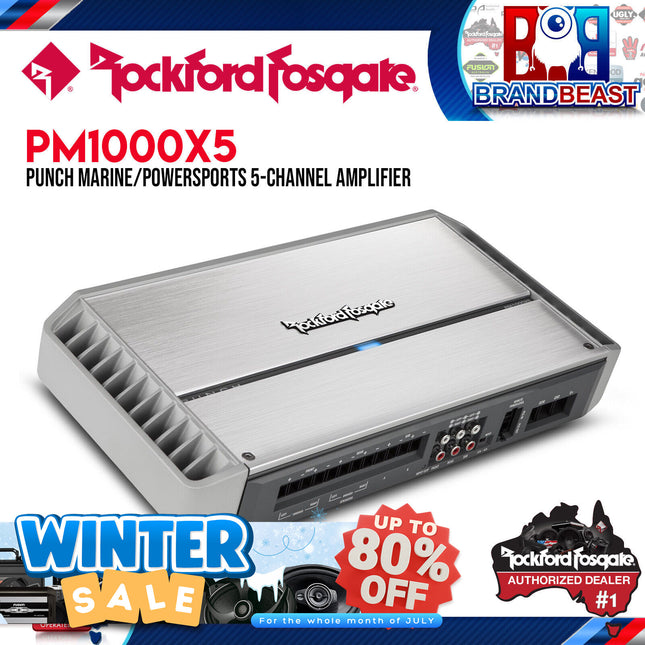 Rockford Fosgate PM1000X5 Punch Marine 1,000 Watt Class-bd 5-Channel Amplifier