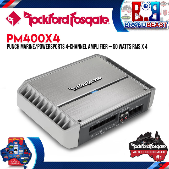 Rockford Fosgate PM400X4 Punch Marine 400 Watt 4-Channel Amplifier