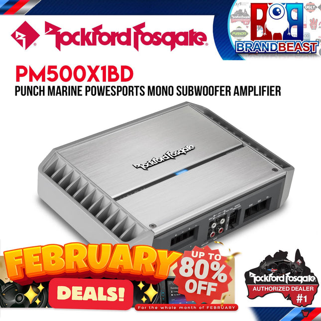 Rockford Fosgate PM500X1bd Punch Marine 500 Watt Class-bd Mono Amplifier