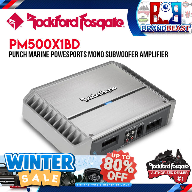 Rockford Fosgate PM500X1bd Punch Marine 500 Watt Class-bd Mono Amplifier