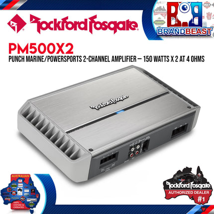 Rockford Fosgate PM500X2 Punch Marine 500 Watt 2-Channel Amplifier