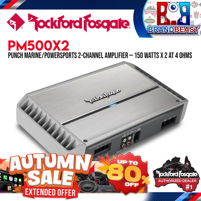 Rockford Fosgate PM500X2 Punch Marine 500 Watt 2-Channel Amplifier
