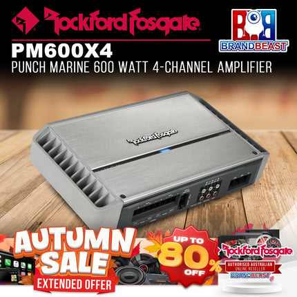 Rockford Fosgate PM600X4 Punch Marine 600 Watt 4-Channel Amplifier