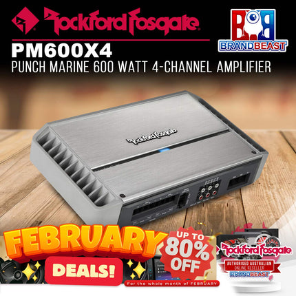 Rockford Fosgate PM600X4 Punch Marine 600 Watt 4-Channel Amplifier