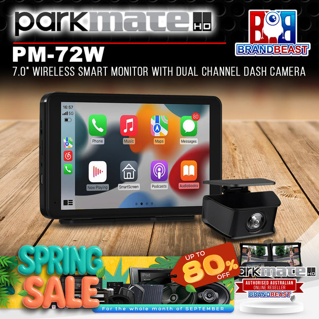 Parkmate PM-72W 7.0" Wireless Smart Monitor with Dual Channel Dash Camera