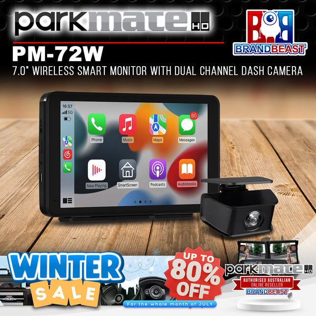 Parkmate PM-72W 7.0" Wireless Smart Monitor with Dual Channel Dash Camera