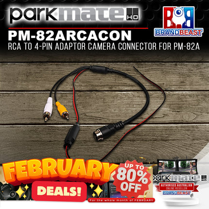 Parkmate PM-82ARCACON RCA To 4-Pin Adaptor Camera Connector For PM-82A