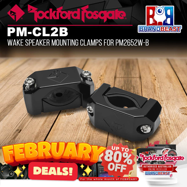 Rockford Fosgate PM-CL2B Punch Marine Diecast Mini-Can Rollbar Clamp - Black