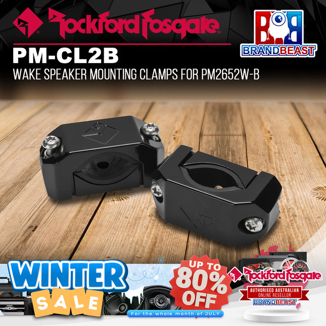 Rockford Fosgate PM-CL2B Punch Marine Diecast Mini-Can Rollbar Clamp - Black