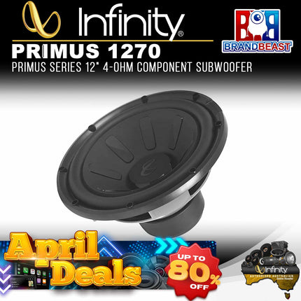 Infinity INFPRIMUS1270 PRIMUS 1270 12" (300mm) High-Performance Car Subwoofer