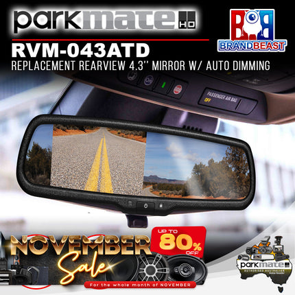 Parkmate RVM-043ATD 4.3" Rearview Mirror Monitor with Auto Dimming