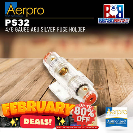 Aerpro PS32 4/8 Gauge AGU Silver Fuse Holder