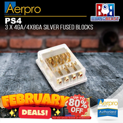 Aerpro PS4 3 X 4Ga/4X8Ga Silver Fused Blocks