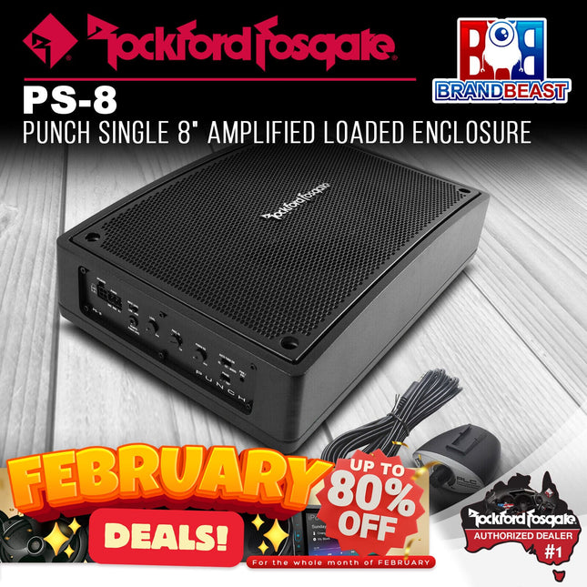 Rockford Fosgate PS-8 Punch Single 8" Amplified Loaded Enclosure