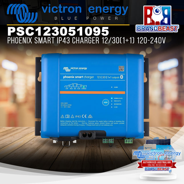 Victron Energy PSC123051095 Phoenix Smart IP43 Charger 12/30(1+1) 120-240V