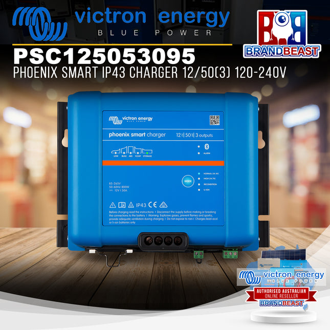 Victron Energy PSC125053095 Phoenix Smart IP43 Charger 12/50(3) 120-240V