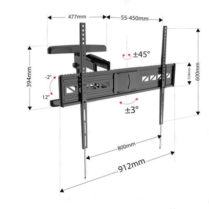 DNA PSW792LAT 47 Inch To 90 Inch Full Motion Mount