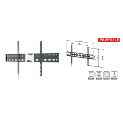 LOCTEK PSW793LF 75KG Extra Large Fixed TV Wall Mount - 47" to 100"