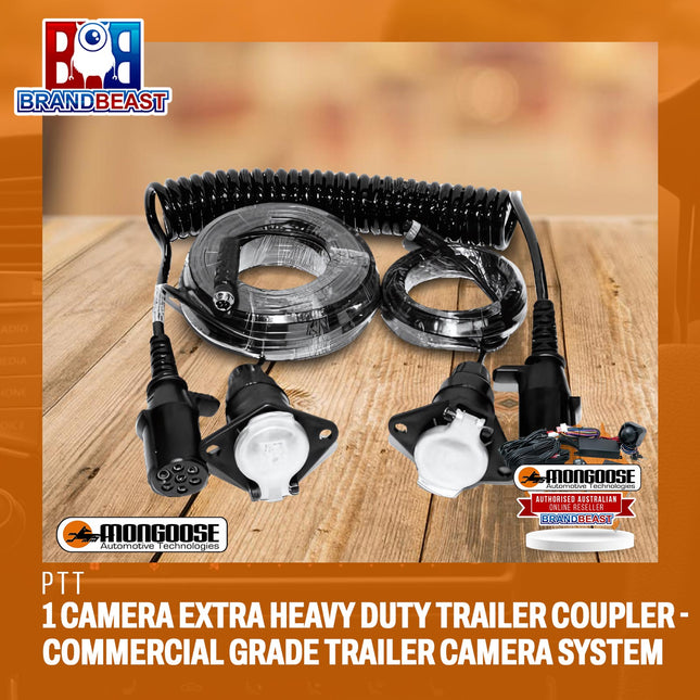 MONGOOSE PTT 1 Camera Extra Heavy Duty Trailer Coupler - Commercial Grade Trailer Camera System