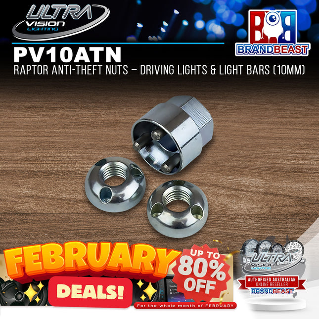 Ultra Vision Lighting PV10ATN Raptor Anti-theft nuts ‚Äì Driving Lights & Light Bars (10mm)